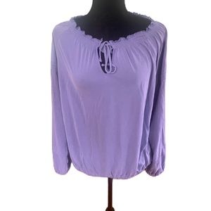 Lucky Brand Periwinkle Keyhole Top - XL